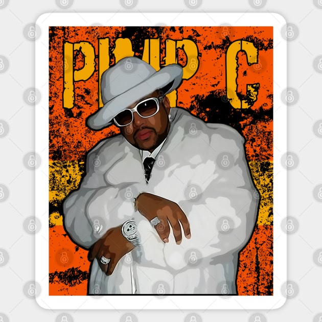 Pimp C | Rapper Sticker by Aloenalone